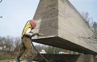 Пескоструй обработка сооружений из бетона